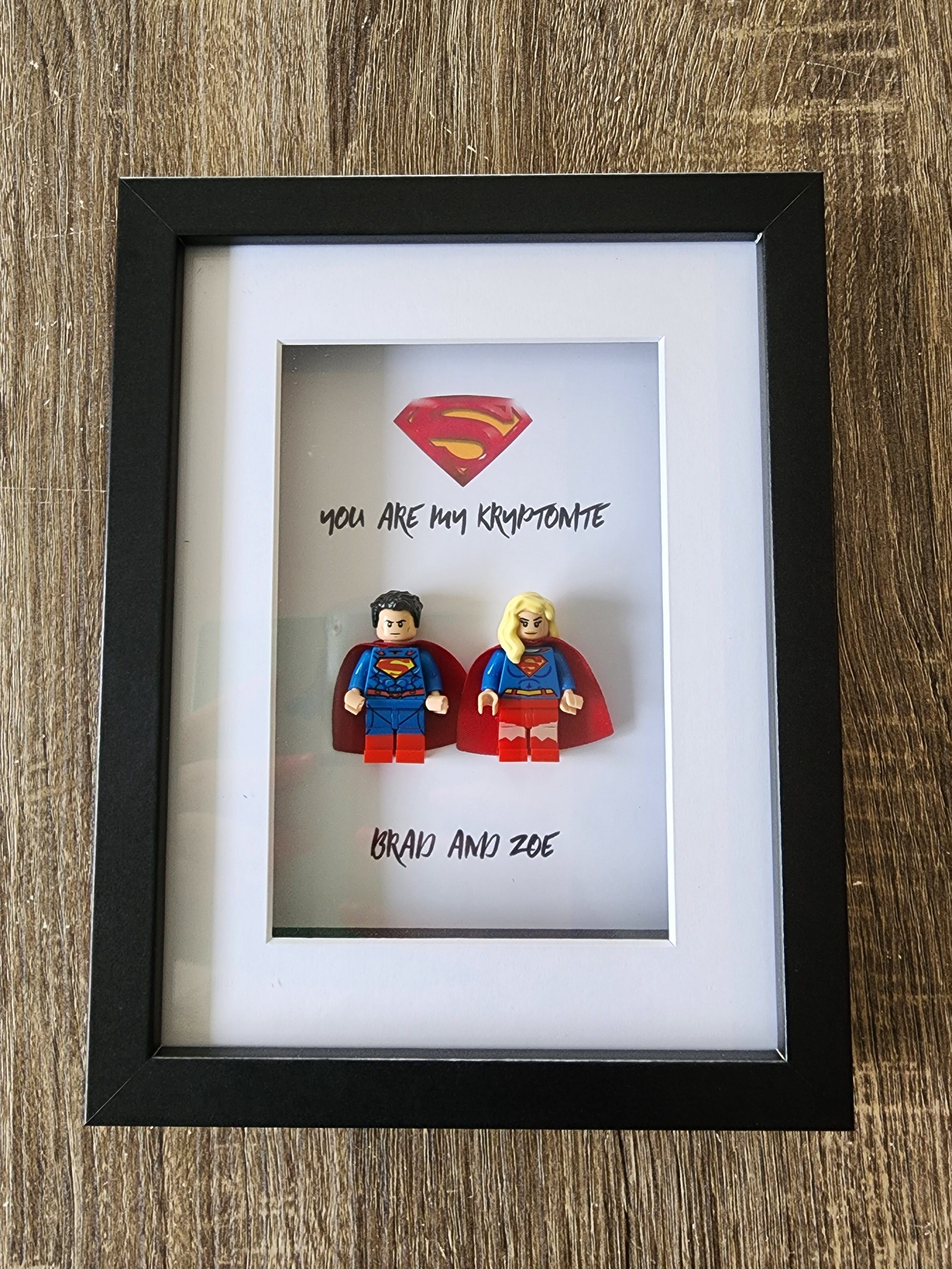 Superman & Supergirl Frame | Anniversary Gift