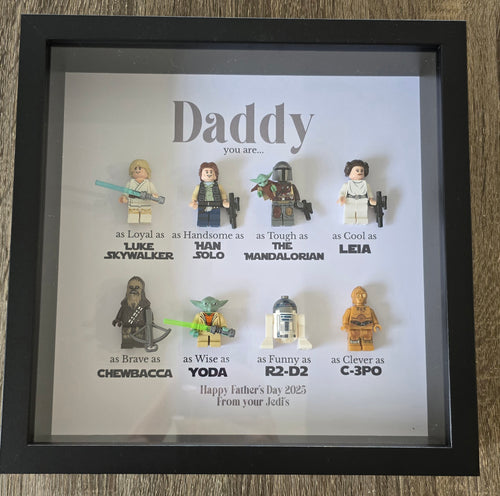 Daddy, Star Wars, You Are Our Hero – Personalised Frame (8 Characters)