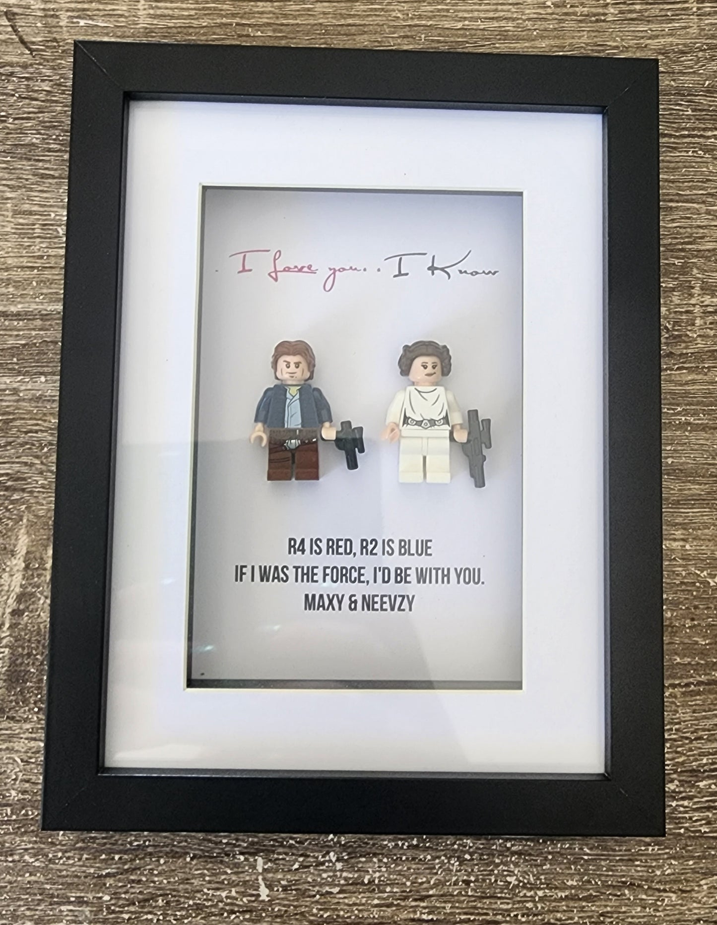 Han solo & Leia Frame | Anniversary Gift
