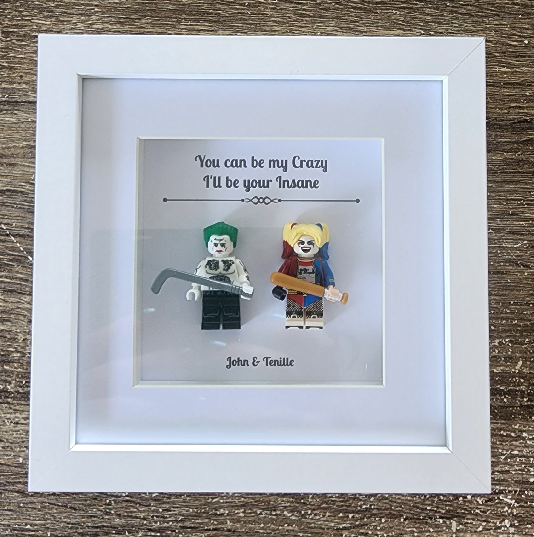 Joker & Harley Quinn Square Frame | Anniversary Gift