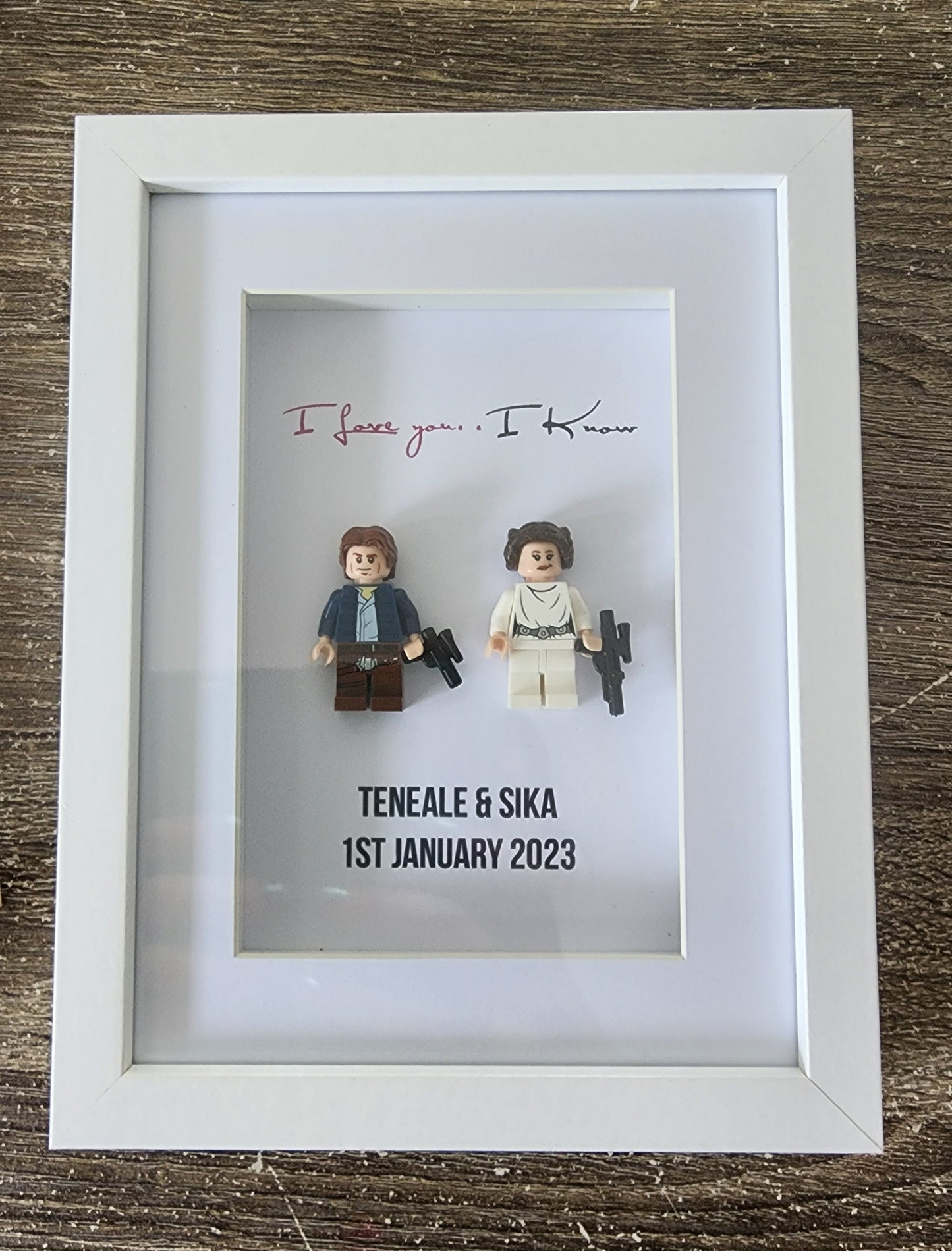 Han solo & Leia Frame | Anniversary Gift