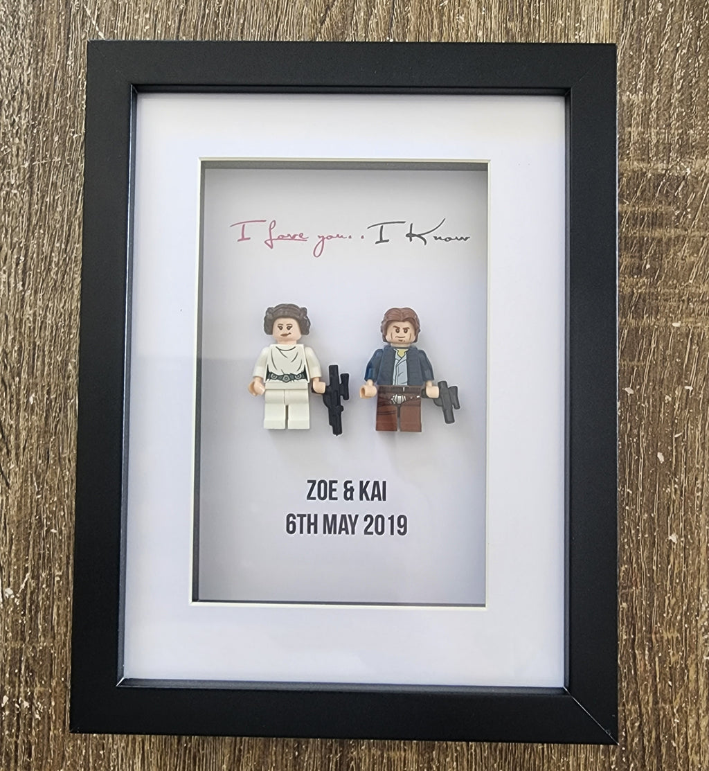 Han solo & Leia Frame | Anniversary Gift