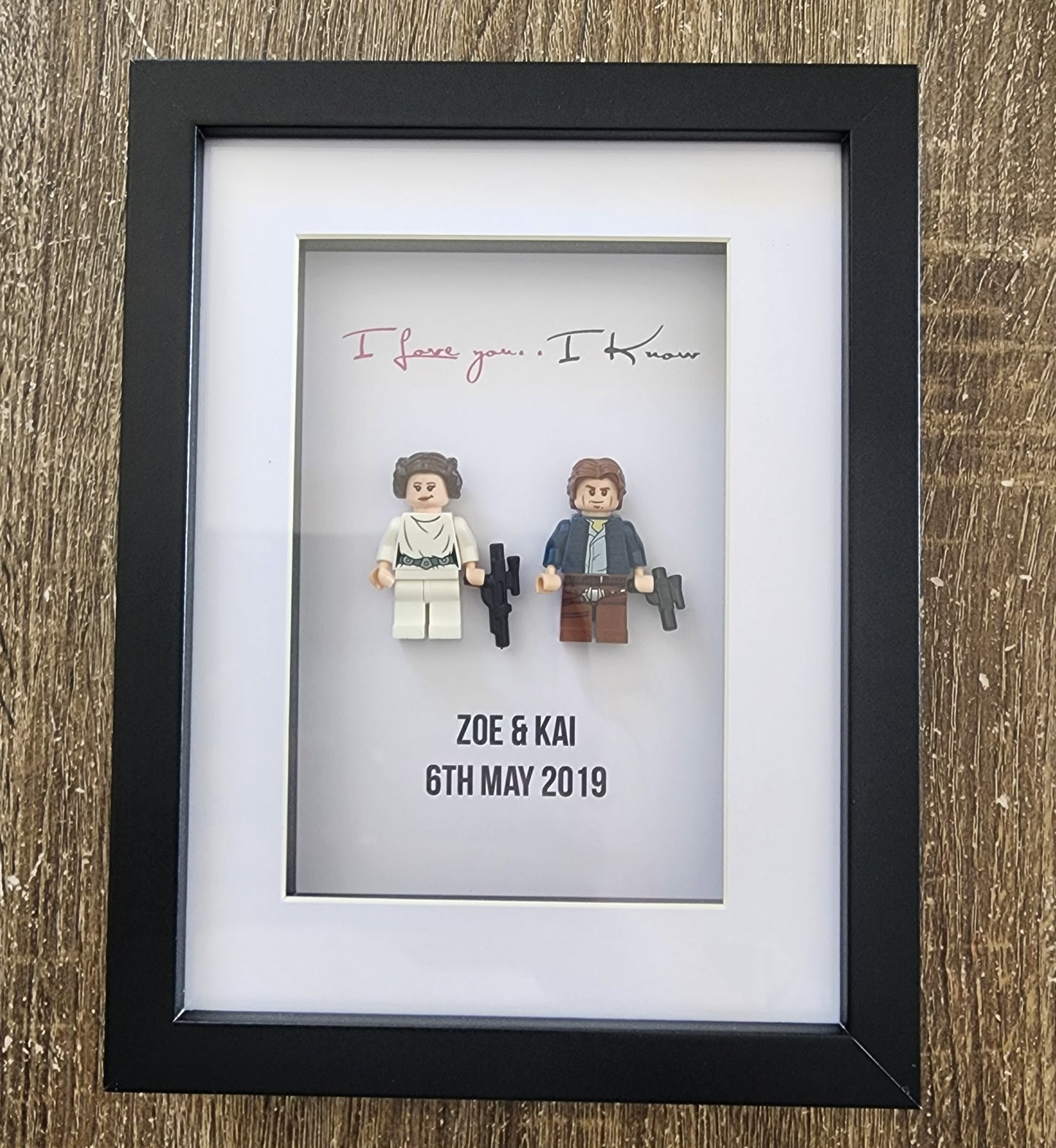 Han solo & Leia Frame | Anniversary Gift