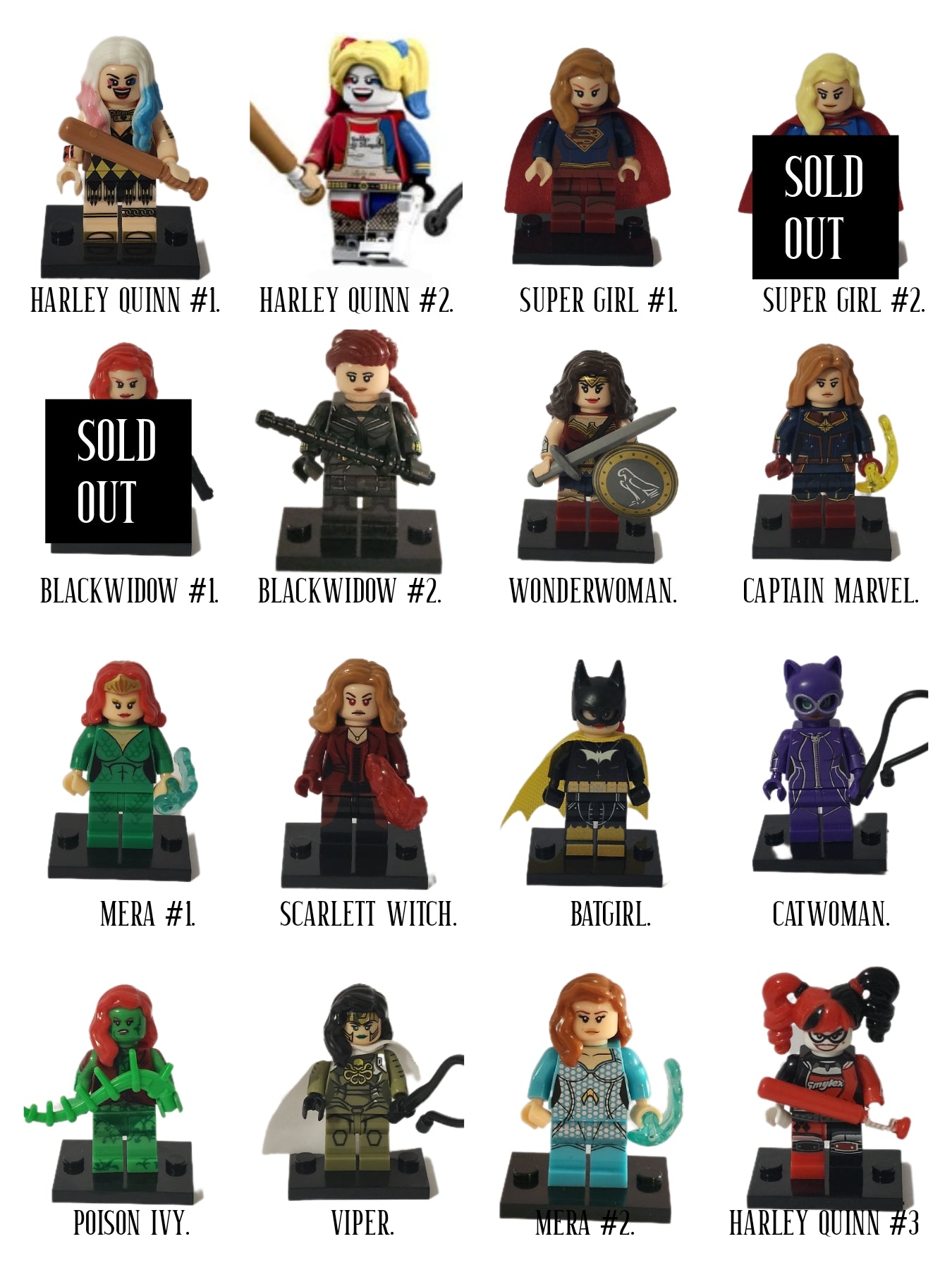 Marvel/DC Female Superhero Frame 8 Characters