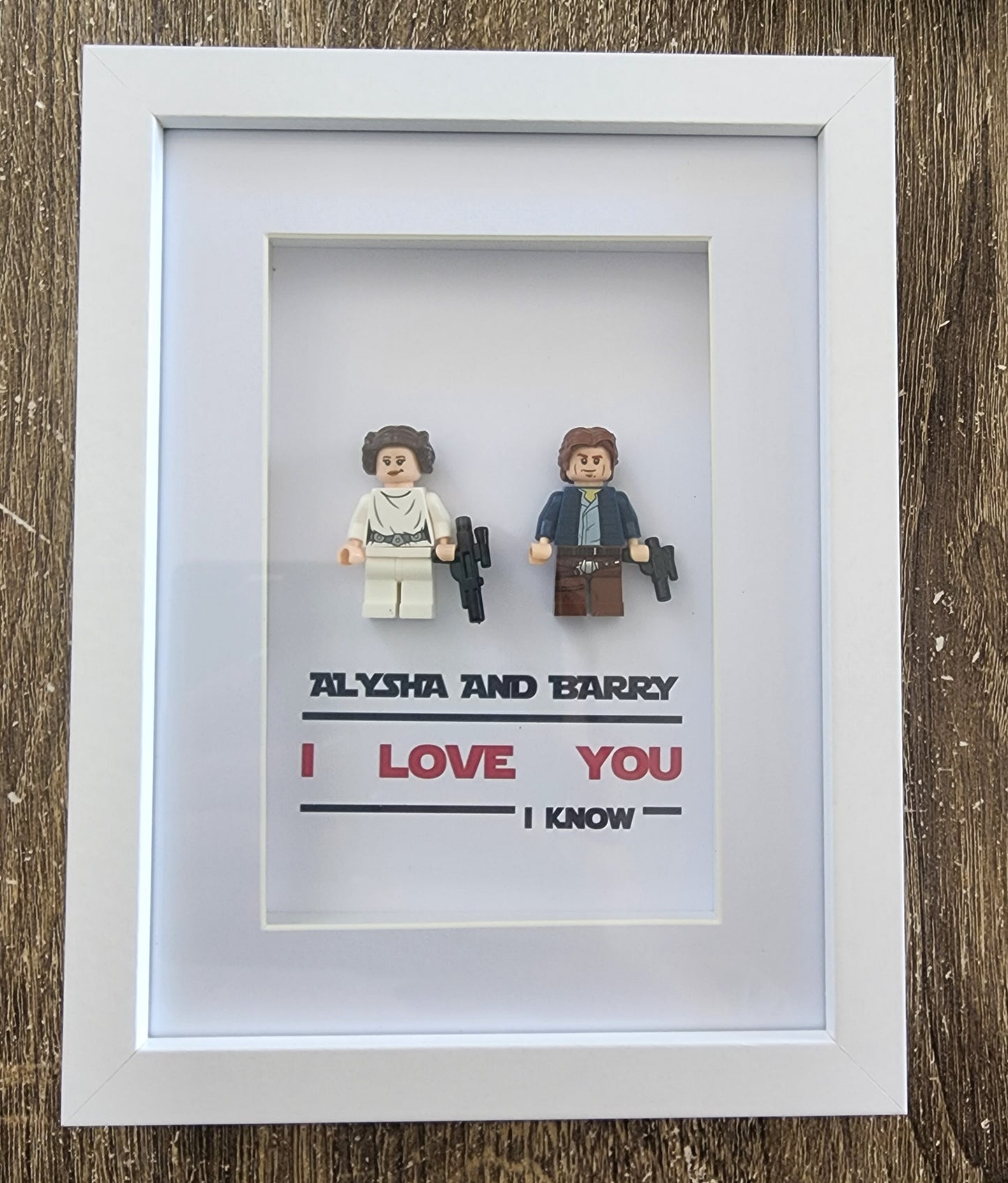 Han solo & Leia Frame style 2 | Anniversary Gift
